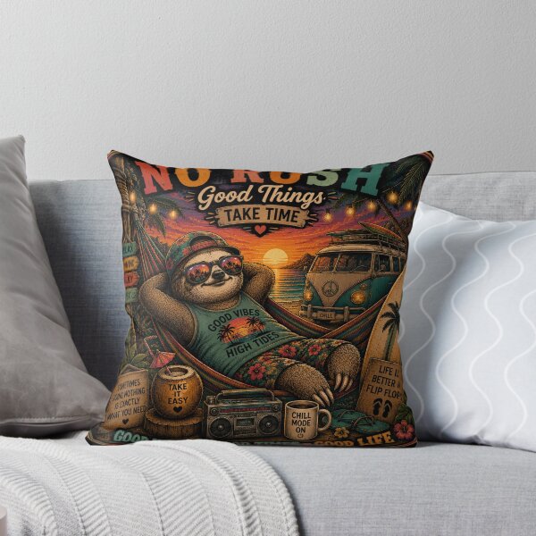 Item preview, No Rush Good Things Take Time – Sloth Island Vibes designed and sold by Molli98.