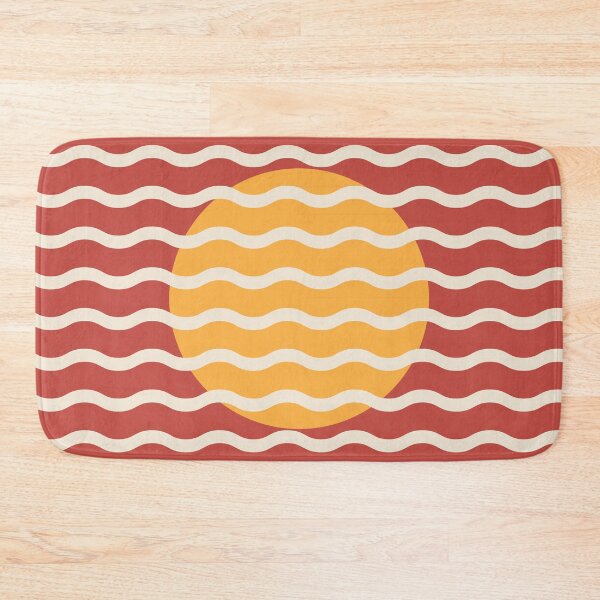 Item preview, Modern Minimalist Sunset Over Waves - Rust & mustard Abstract Terracotta Spirit designed and sold by nineFlorals.