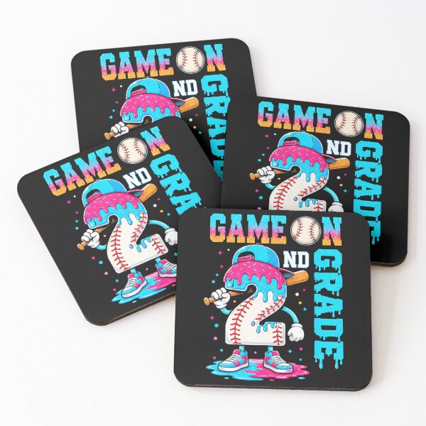 Item preview, Game On 2Nd Grade Baseball Ice Cream Drip Back To School designed and sold by MaximilliaLa.