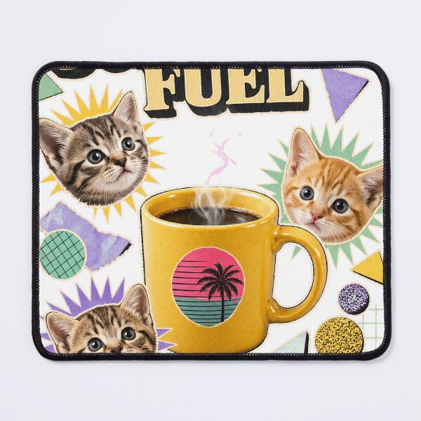 Item preview, Pure Sunshine Fuel Retro Vaporwave Coffee & Kittens Graphic Tee designed and sold by KIDEnia.