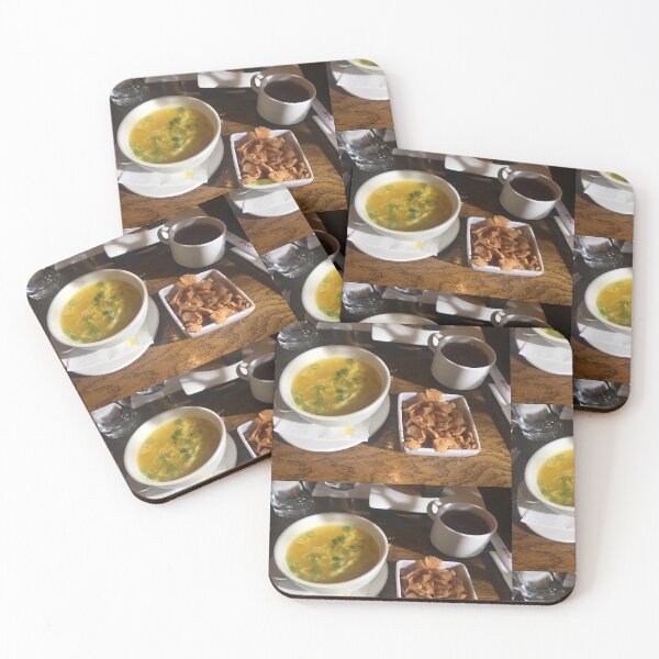 Item preview, Egg Drop Soup with Crispy Wonton Strips Art Print designed and sold by KaleChub.