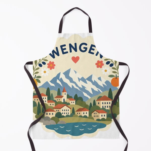 Item preview, Wengen Switzerland Travel Souvenir Modern Folk Art designed and sold by VisualArtsOasis.