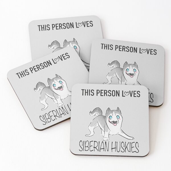 Item preview, This Person Loves SIBERIAN HUSKIES designed and sold by Sparklepupfaeri.