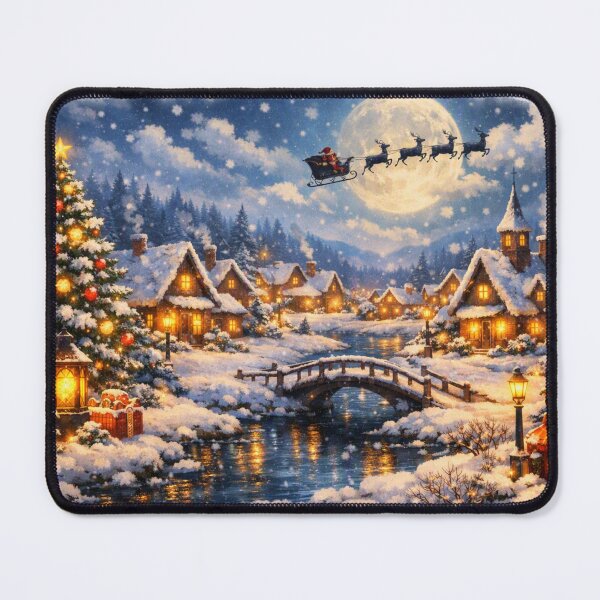 Item preview, Snowy Christmas Village Night designed and sold by ANNART1602.
