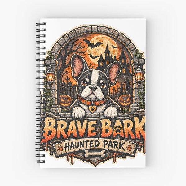 Item preview, Brave Bark Haunted Park French Bulldog Halloween Guard Dog Shirt designed and sold by KnrNazimTHRE4DS.
