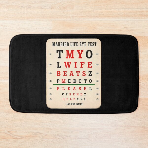 Item preview, Married Life Eye Test Funny Husband Wife Humor designed and sold by MaximilliaLa.
