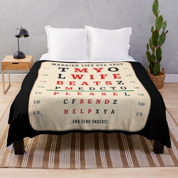 Item preview, Married Life Eye Test Funny Husband Wife Humor designed and sold by MaximilliaLa.