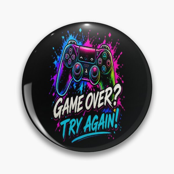 Item preview, Neon Game Over Try Again designed and sold by FABIOLA1970.