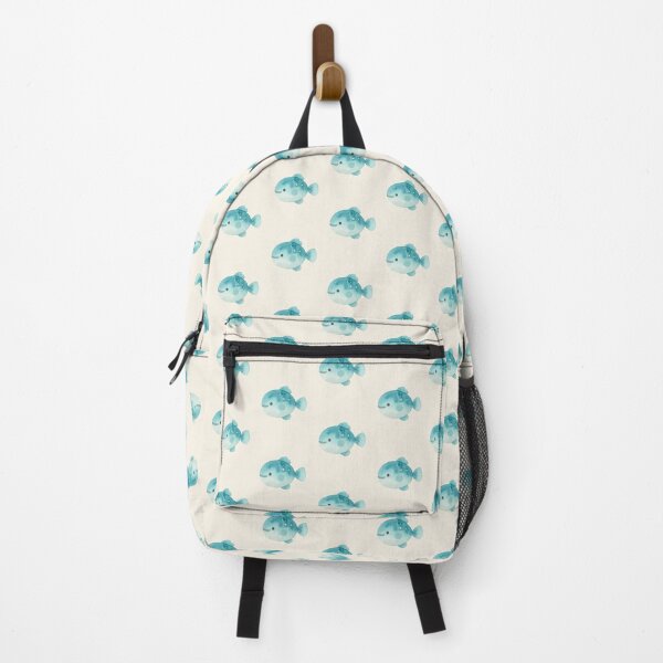 Item preview, Kawaii Deep Teal Fish Watercolor designed and sold by DariaCraft.