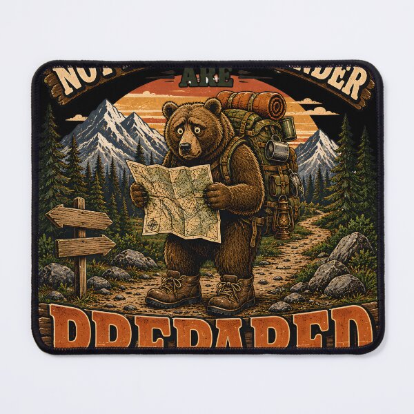Item preview, Not All Who Wander Are Prepared – Funny Bear Hiking Adventure Humor designed and sold by Ajdaprint.