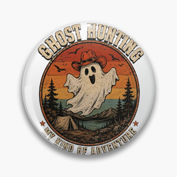 Item preview, Funny Ghost Hunting Scary Halloween Ghost Hunter, Haunted Adventure Vintage Ghost Hunting Design, Halloween Campfire Horror designed and sold by ANTHAR.