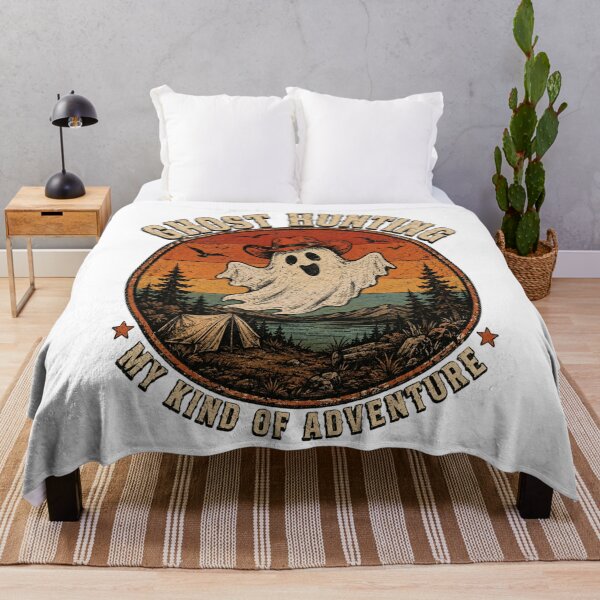 Item preview, Funny Ghost Hunting Scary Halloween Ghost Hunter, Haunted Adventure Vintage Ghost Hunting Design, Halloween Campfire Horror designed and sold by ANTHAR.