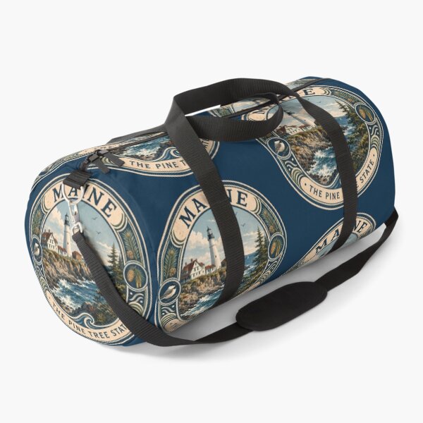 Item preview, Maine Landscape Illustration Travel Art Badge designed and sold by KrisSidDesigns.