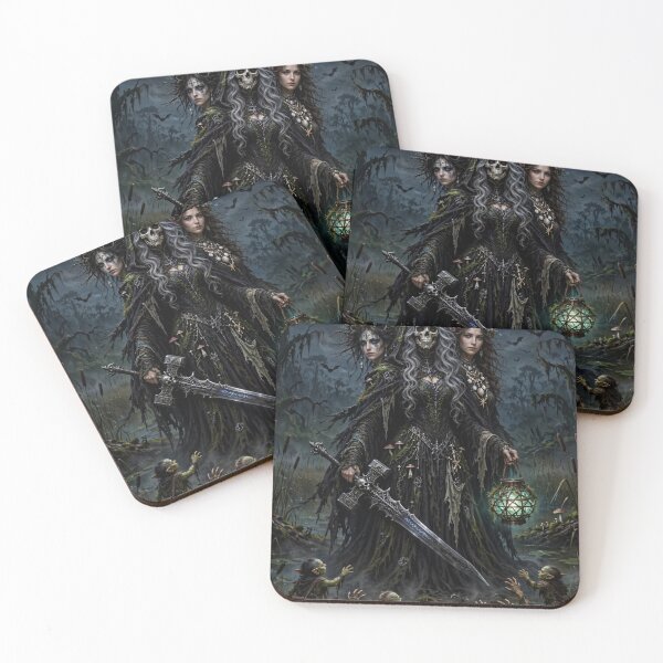 Item preview, The Swamp Queen Trinity - Dark Fantasy Triple Goddess Art designed and sold by 303 Visionary Prints .