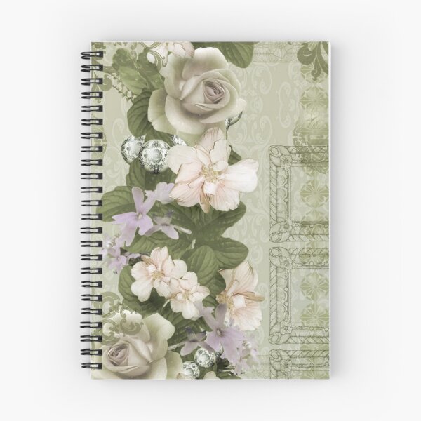 Item preview, Wallflowers-Volume 01-No. 06-Pink-and-white-Rose-Garland-with-illustrated-frames-background designed and sold by Legacy Star Designs.