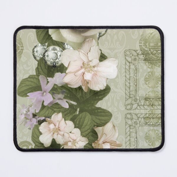 Item preview, Wallflowers-Volume 01-No. 06-Pink-and-white-Rose-Garland-with-illustrated-frames-background designed and sold by Legacy Star Designs.