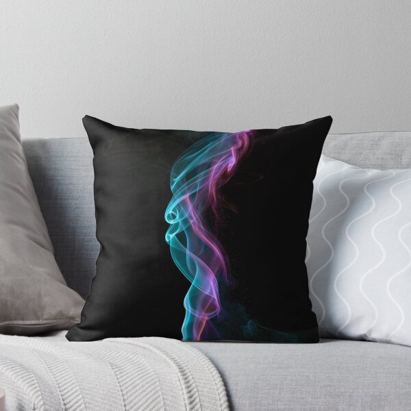 Item preview, Abstract Art Glowing Cyan Magenta Smoke Ribbon designed and sold by FrostyFrisby.