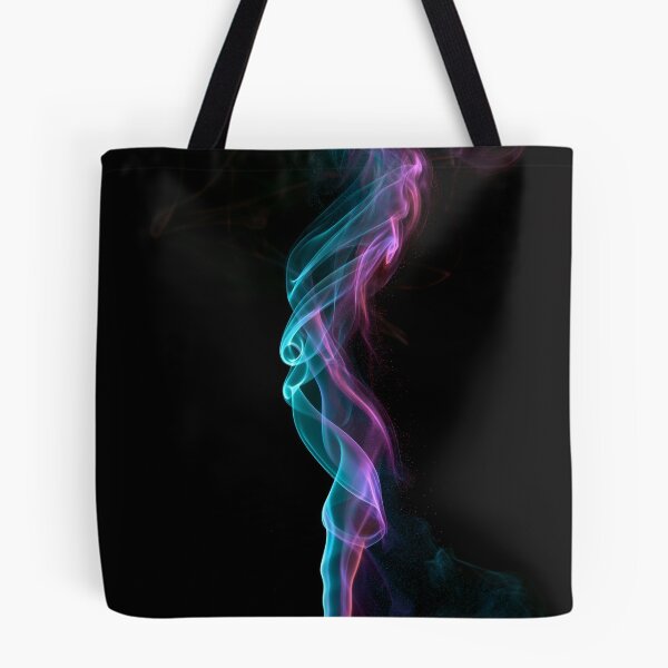 Item preview, Abstract Art Glowing Cyan Magenta Smoke Ribbon designed and sold by FrostyFrisby.