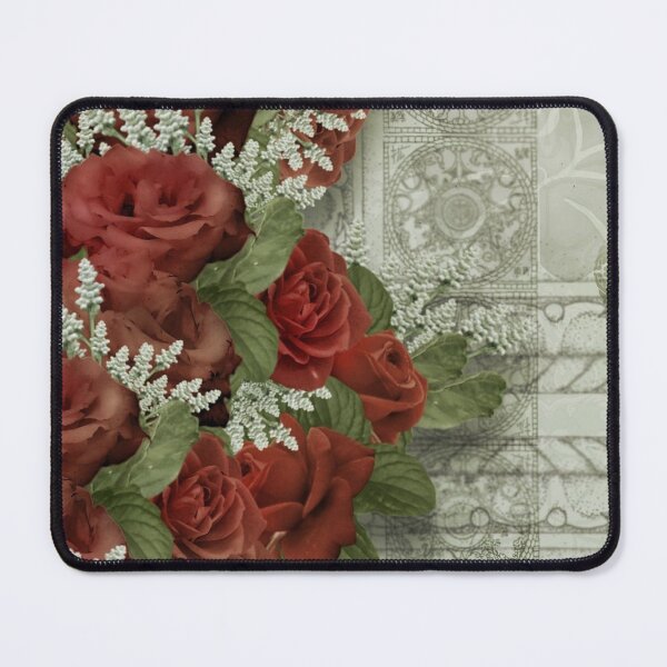 Item preview, Wallflowers-Volume 01-No. 07-Garland-with-red-roses-and-illustrated-frame-backgroun designed and sold by Legacy Star Designs.