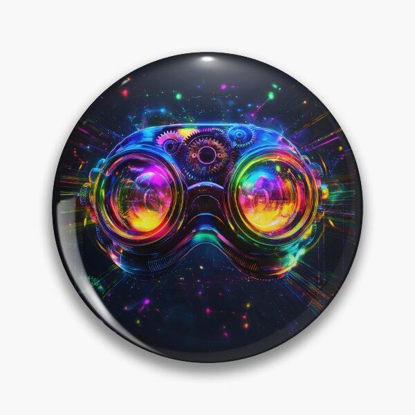Item preview, 3d Render Of Steampunk Goggles, Vibrant Rainbow Spectrum designed and sold by Checho30.