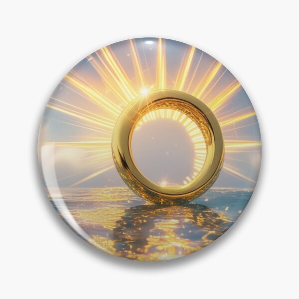Item preview, Golden Ring Glowing Over the Ocean. designed and sold by fbtrisha.