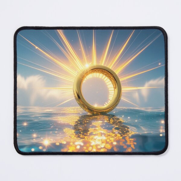 Item preview, Golden Ring Glowing Over the Ocean. designed and sold by fbtrisha.