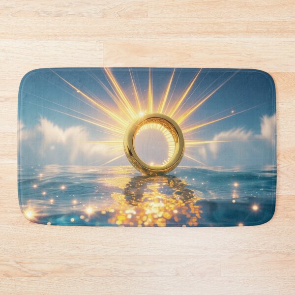 Item preview, Golden Ring Glowing Over the Ocean. designed and sold by fbtrisha.