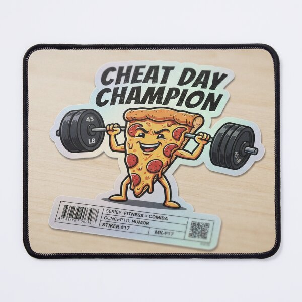 Item preview, Cheat Day Champion Funny Pizza Lifting Weights designed and sold by FabricaD.