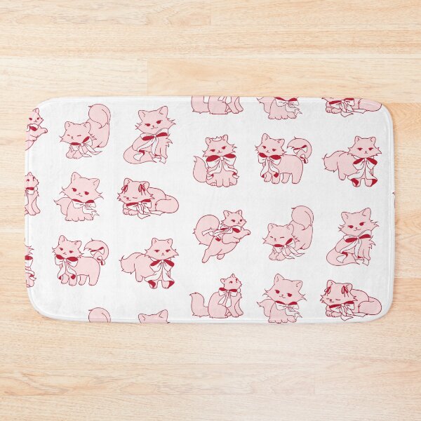 Item preview, Coquette Pink Kittens Cute Fluffy Cats with Bows designed and sold by MiaBellaGirl.