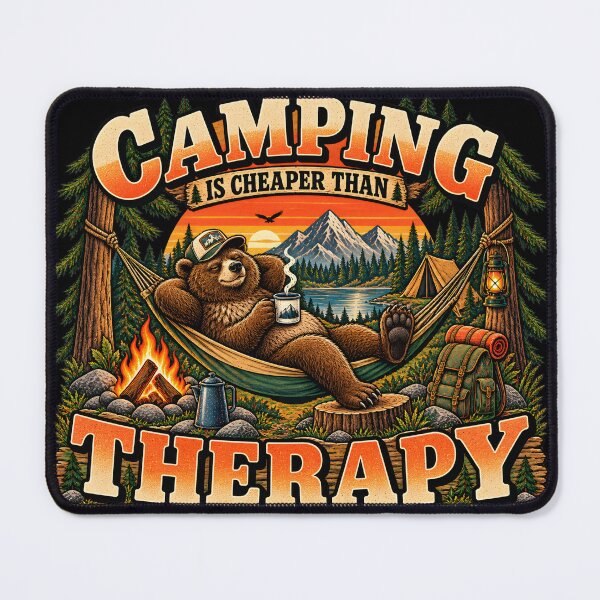 Item preview, Camping Is Cheaper Than Therapy – Funny Bear Outdoor Camping Humor designed and sold by Ajdaprint.