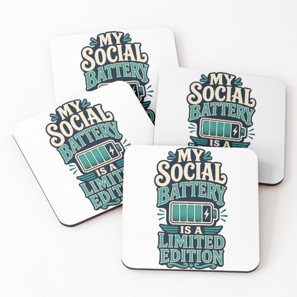 Item preview, My Social Battery Is a Limited Edition designed and sold by good-graffity.