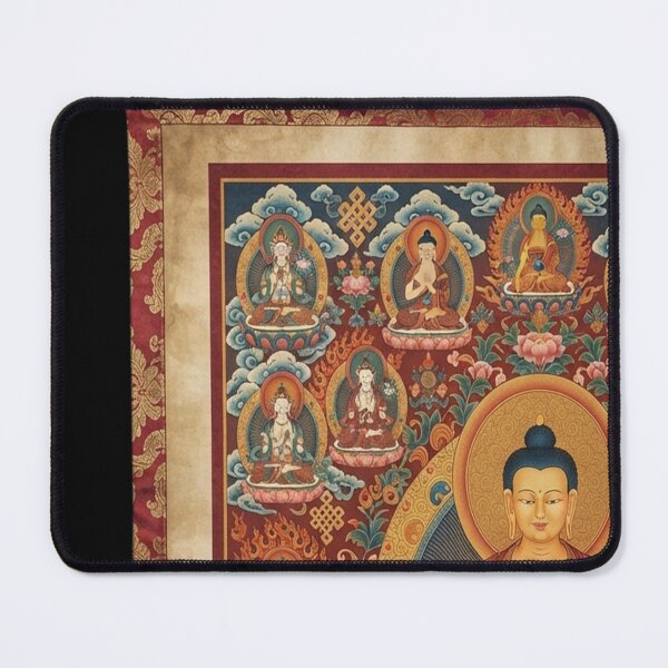 Item preview, Medicine Buddha Tibetan Buddhist Thangka Reproduction designed and sold by karybaquetu10.