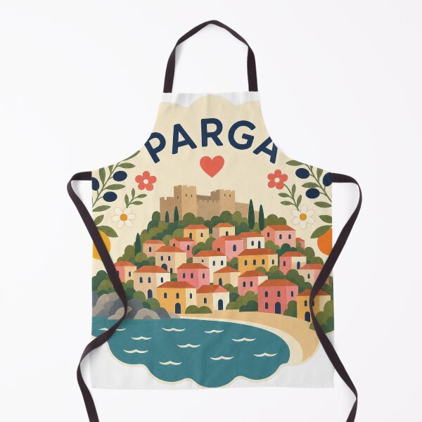 Item preview, Parga Greece Travel Souvenir Modern Folk Art designed and sold by VisualArtsOasis.