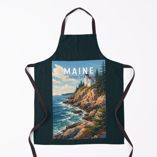 Item preview, Maine Illustration Travel Art Vintage designed and sold by KrisSidDesigns.