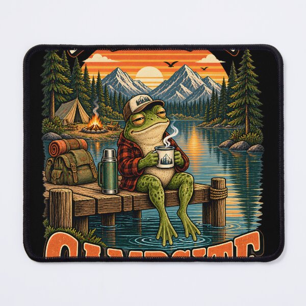 Item preview, Mentally at the Campsite – Funny Frog Camping & Outdoor Humor designed and sold by Ajdaprint.