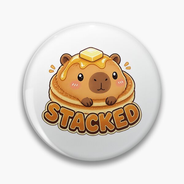 Item preview, Kawaii Capybara Pancake Stack Cute Breakfast Art designed and sold by RareVisuals.