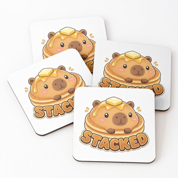 Item preview, Kawaii Capybara Pancake Stack Cute Breakfast Art designed and sold by RareVisuals.