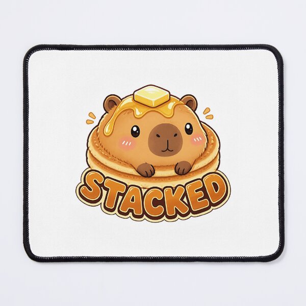 Item preview, Kawaii Capybara Pancake Stack Cute Breakfast Art designed and sold by RareVisuals.