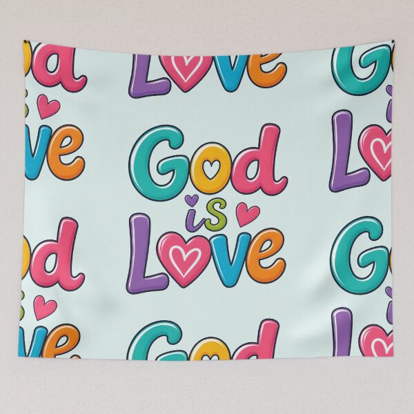 Item preview, God Is Love – Colorful Christian Faith designed and sold by Stubblejumper Artworks.