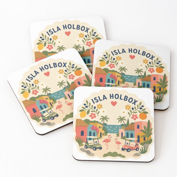 Item preview, Isla Holbox Mexico Travel Souvenir Modern Folk Art designed and sold by VisualArtsOasis.