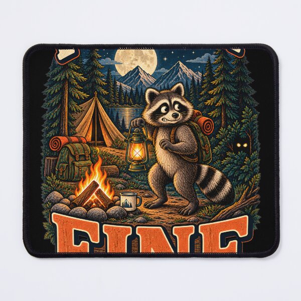 Item preview, Probably Fine – Funny Raccoon Camping Adventure Humor designed and sold by Ajdaprint.