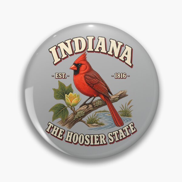 Item preview, Indiana Cardinal Vintage Wildlife Illustration designed and sold by radiogalaxy.