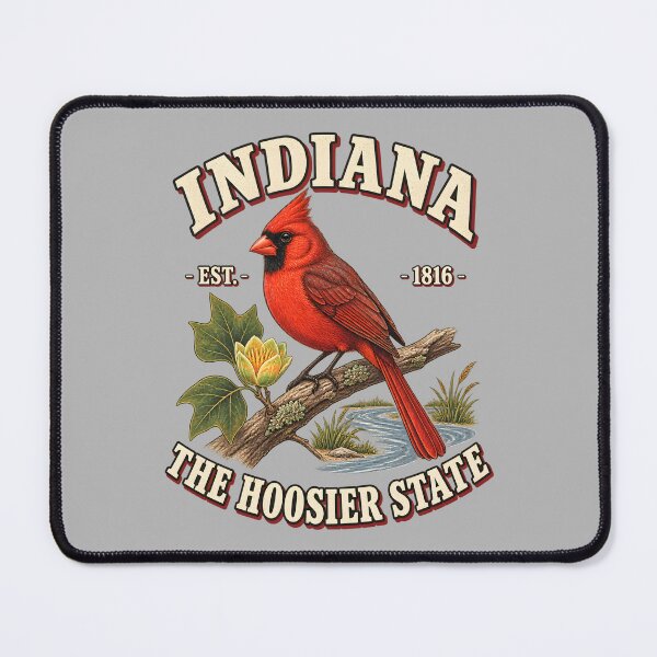 Item preview, Indiana Cardinal Vintage Wildlife Illustration designed and sold by radiogalaxy.