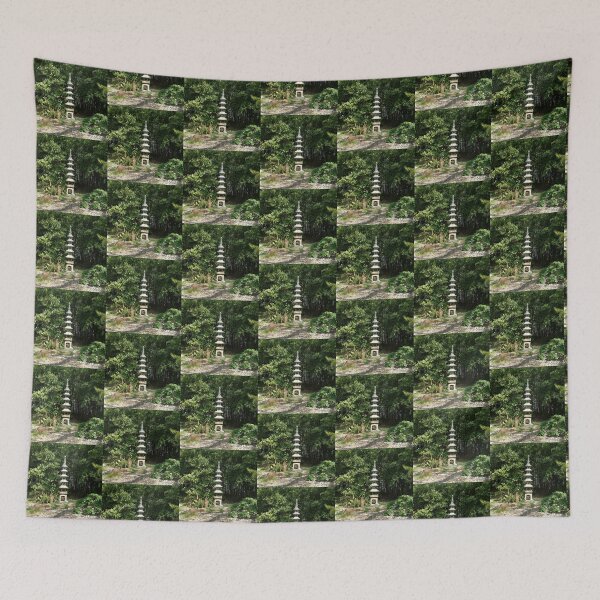 Item preview, Japanese Stone Pagoda Garden Sculpture Art Print designed and sold by KaleChub.