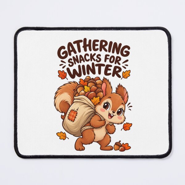 Item preview, Gathering Snacks for Winter – Funny Cute Squirrel Autumn Design designed and sold by Kiinaaa.
