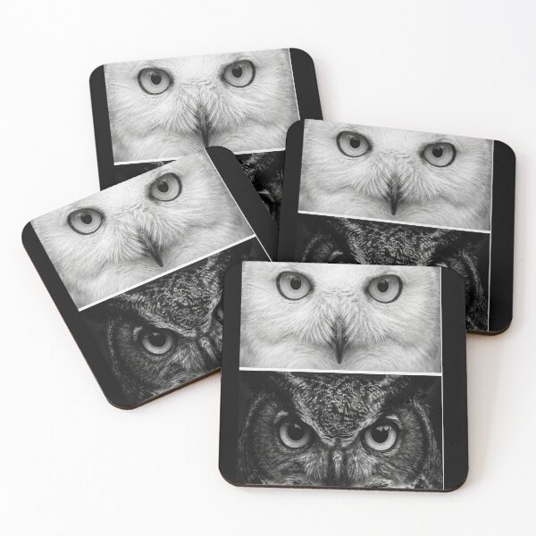 Item preview, Twin Owls Black and White designed and sold by JenniferMoren.