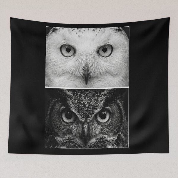 Item preview, Twin Owls Black and White designed and sold by JenniferMoren.