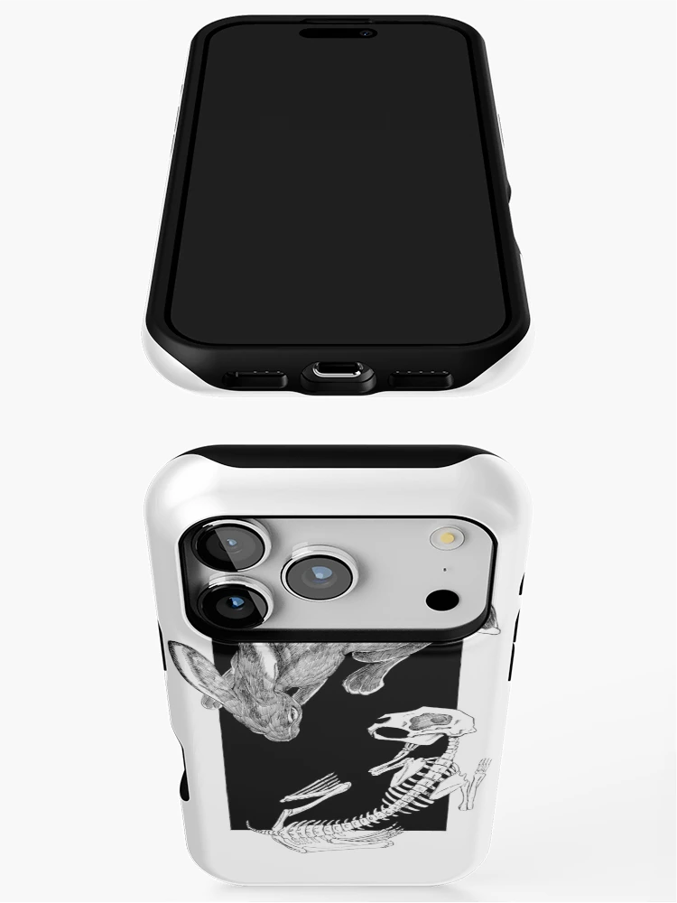Thumbnail 3 of 4, iPhone Case, ink Rabbbits designed and sold by Geocfmm.