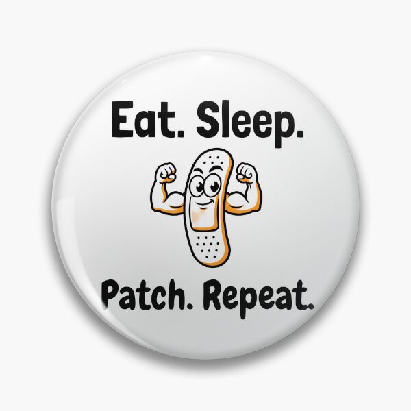 Item preview, Eat. Sleep. Patch. Repeat. designed and sold by Brain Fog Lab.