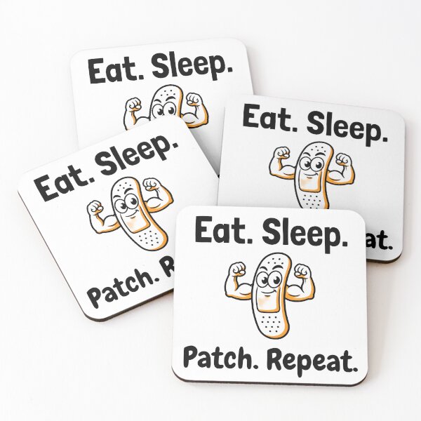 Item preview, Eat. Sleep. Patch. Repeat. designed and sold by Brain Fog Lab.